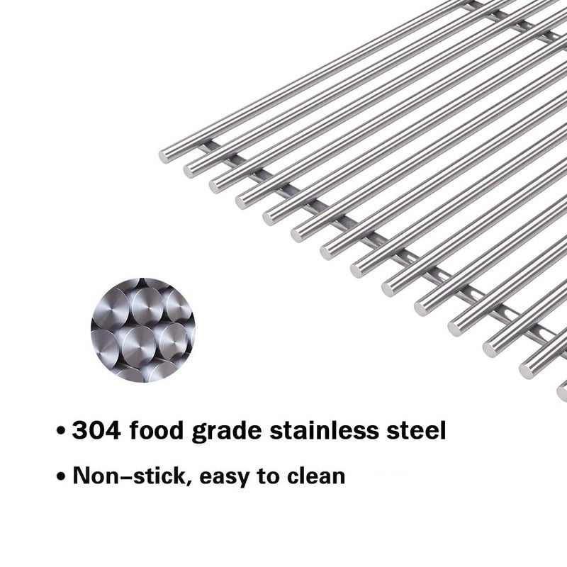 Votenli S47E (3-Pack) 18" Stainless Steel Cooking Grid Grates for Charbroil Performance 4 burner 463376018P2, 463376117, 463377117, 463673617, 463377017, 463347017 and 5 burner 463347519 - Image 4